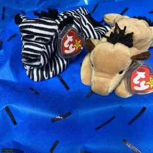 Ty Beanie Babys Vintage Pferd und Zebra - Bild 1 von 11