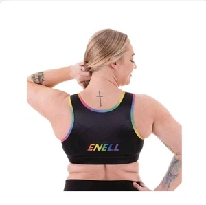 ENELL Full Coverage High Impact Sport BH Pride Gr. 1 Brustweite 36"-39" Rib Cage 31" - Bild 1 von 9