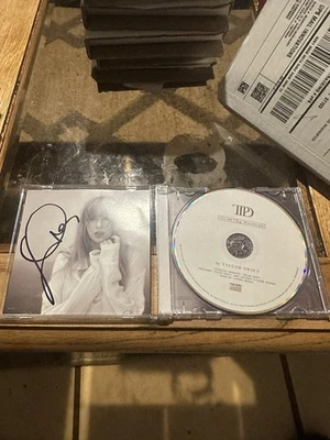 Taylor Swift The Tortured Poets Department CD w/ Hand Signed Photo - Image 1 of 2