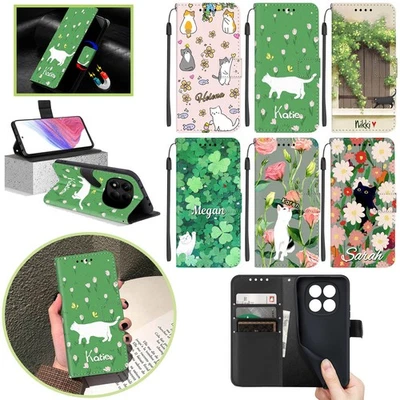 Customized Name Phone Case For Xiaomi Redmi Note 11 12 13 14 Leather Stand Cover - Image 1 of 4