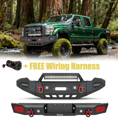 Parachoques delantero o trasero con placa de cabrestante para Ford F250/F350/F450 Super Duty 2011-2016 Foto 1 de 4