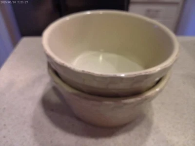 2 Signature Housewares Home Grown ivory pet dog dish bowls near-mint low shipng! - Image 1 of 3