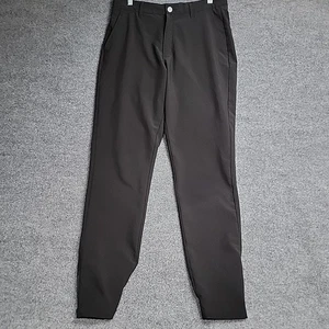 Primo Pants Mens 32 Tall Black Performance Stretch Golf Zip Ankle Taper Joggers - Picture 1 of 12
