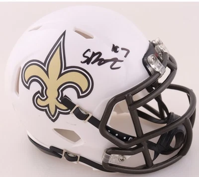 Spencer Rattler Signed New Orleans Saints Speed Mini White Helmet (PSA) - Image 1 of 3