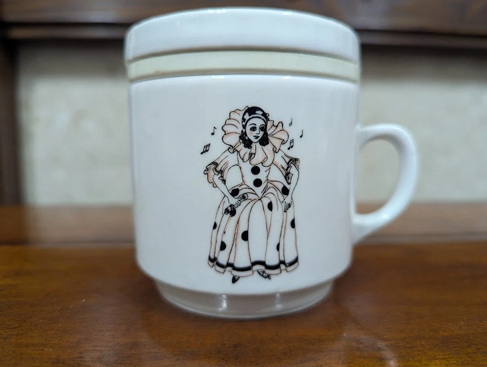 Vintage Seltmann Weiden Bavaria W. Germany Quartz Porzelian Pierrot clown Mug - Image 1 of 4