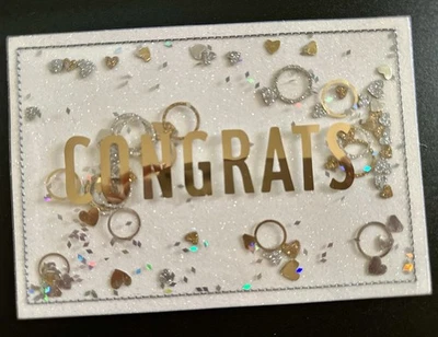 ~~WEDDING CONGRATULATIONS GREETING CARD~~ EMBELLISHED/ - Image 1 of 2