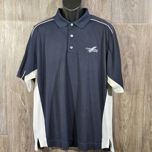 FootJoy Herren L Blau Golf Poloshirt Cherokee Run Country Club Logo Play The Run - Bild 1 von 11