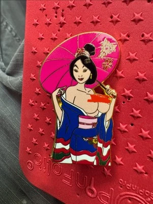Mulan Fantasy Pin With Pink Umbrella  LE 50 - Image 1 of 4