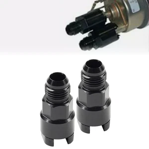 2x schwarzer 6AN-zu-3/8'' Adapter für EFI-Kraftstoffleitung - Picture 1 of 11