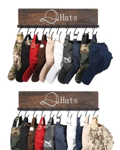 Hutablage für Wand, Holz Baseball Cap Organizer mit 20 Haken, Hut Display S... - Bild 1 von 9
