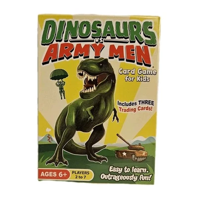 Dinosaurs Vs. Army Men Card Game For Kids 2023 Includes 3 Trading Cards New - Image 1 of 4