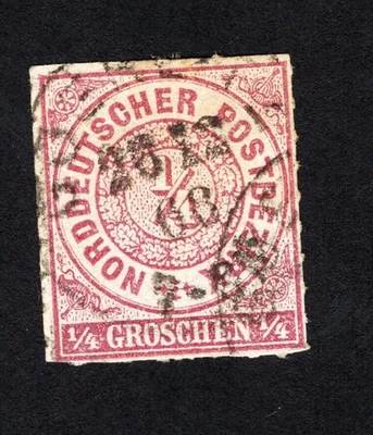 Nord Deutsches Postbezirk 1868 stamp Mi# 1a used CV=19.2$ - Image 1 of 2