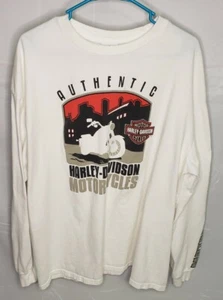 Harley Davidson Long Sleeve White Shirt Authentic Motorcycle Sturgis MI Size 2XL - Picture 1 of 7