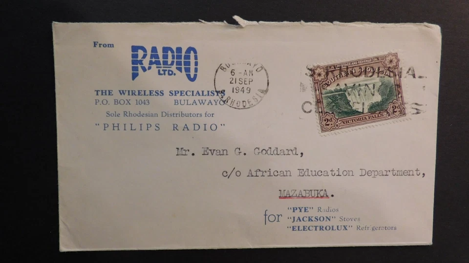 1949 Rhodesia Bulawayo to Mazabuka African Education Department - Image 1 of 2
