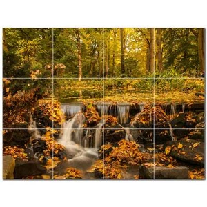Autumn Ceramic Tile Wall Mural PT500008. 24" W x 18" H (12) 6x6 tiles - Picture 1 of 1