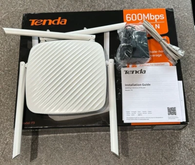 Tenda F9 600 Mbps Wireless Router with 4 x 6dBi Antennas, APP Control- AD880 - Image 1 of 4