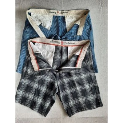 Tommy Bahama Hombres 2 de 38 Chino Cuadros Plano Corto Multicolor Lino Mezcla Seda Foto 1 de 4