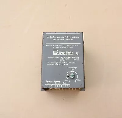 BASLER UFOV260A UNDER FREQUENCY OVERVOLTAGE PROTECTIVE MODULE - Image 1 of 4
