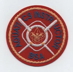 BSA Aquatics Instructor Patch, Plastic w/ "BSA 2010" Backing, Mint! - Picture 1 of 1