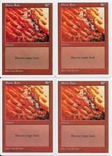 MTG: STONE RAIN 5th Edition COMMON; played, Excellent condition x4