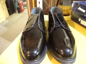 Bates Men's Black Hi-Gloss Oxford - Picture 1 of 7
