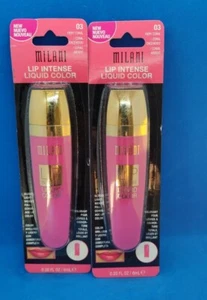 Milani Lip Intense Liquid Color 03 FIERY CORAL 0.20 oz (LOT OF 2) - Picture 1 of 2