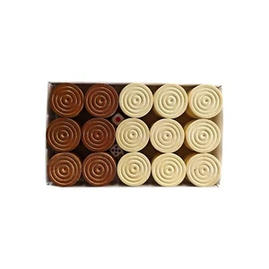 Juego único de damas de backgammon de madera de lujo hechas a mano piezas de fichas y dados - Imagen 1 de 6