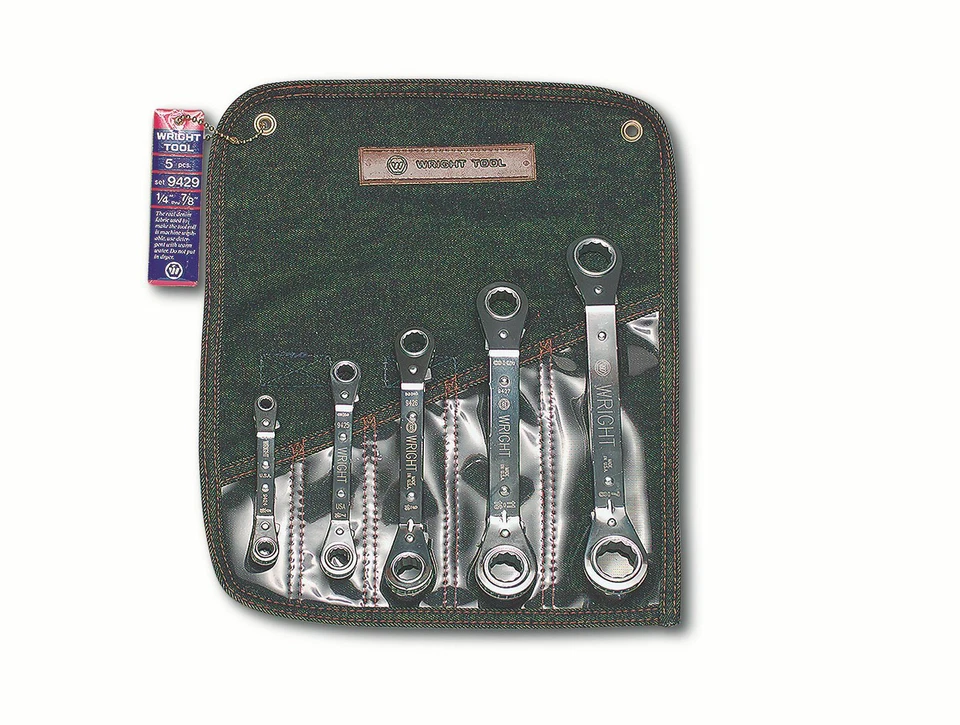 Wright Tool 12 Point Reverse Ratcheting Box Wrench Set Offset 5 Piece SAE 9429 - Image 1 of 1