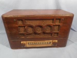 Antique/VTG Wood ADMIRAL 6T06-IG Tube Radio Mid Century Art Deco Table Top parts
