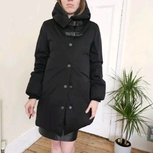 Cop Copine Down Filled Y2k Parka Oversized Black 40 UK 10 12 - Picture 1 of 10
