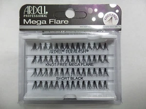 (MENGE 10) Ardell MEGA Knotenfreie Flares KURZE einzelne Wimpern -NEU- - Bild 1 von 1