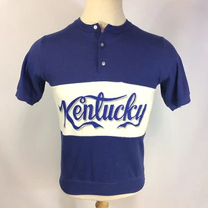 Vintage 70s 80s University of Kentucky UK Wildcats Sweatshirt Henley T Shirt M - Picture 1 of 6
