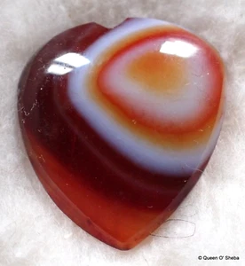 Antico esemplare di cuore agata occhio pietra preziosa - Foto 1 di 9
