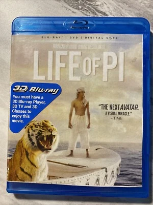 Life of Pi (3D Blu-ray, 2013) No DVD, No Code, Former Rental, No Scratches - Image 1 of 3