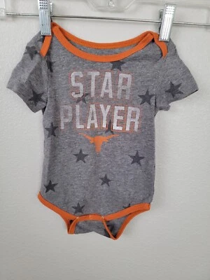 Texas Longhorns Infant Romper Bodysuit Sz 9M One Piece Baby Creeper A8 - Image 1 of 3