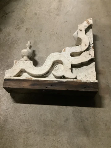 Large Antique White Roof Brackets Corbels Shabby Vintage Old Chic 16” X 16” (stb Cover