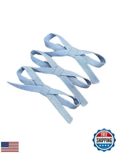 Blue Denim Hair Bow Clips Girls Denim Bowknot Pin Girls Blue Jeans Hair Bow C - Picture 1 of 5