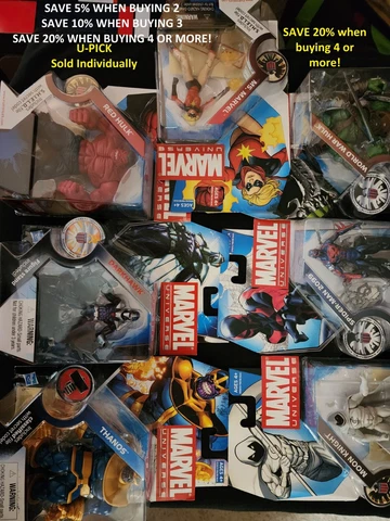 MARVEL UNIVERSE 3.75” Series 1 2 3  U-PICK NEW IN Package Hasbro 2009 2010 2011 Cover