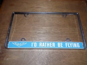 npa national pilots assoc. license plate frame metal id rather be flying - Picture 1 of 3