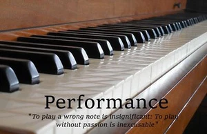 Musical Instrument Motivational Print/ Poster - PIANO - Performance 11" x 17" - Picture 1 of 1