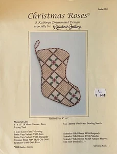 Needlepoint - Rainbow Gallery, Christmas Roses  FREE SHIPPING - Picture 1 of 1
