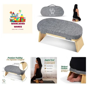 Meditation Bench - Foldable, Ergonomic, Bamboo Kneeling Stool— Perfect Seiza ... - Picture 1 of 7