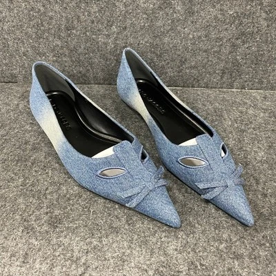 Bailarina Marc Jacobs The Denim Kat para mujer talla US 6 vintage índigo Foto 1 de 4