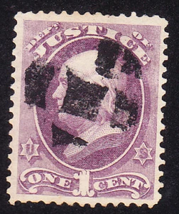 US Scott O25 old 1c Dept of Justice official stamp U/VF CV $100 - Picture 1 of 1
