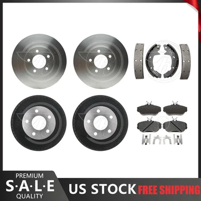 Rotores de freno y pastillas de cerámica para Ford Taurus 2001-2002 + tambores y zapatas de freno trasero Foto 1 de 4