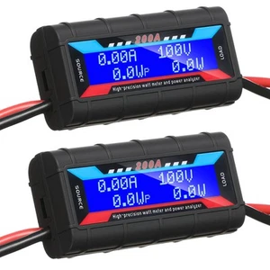 2 Pcs 200A High Precision Watt Meter Power Analyzer Battery Consumption Perfo... - Picture 1 of 7