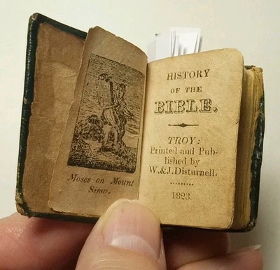 [Miniature Book]  History of the Bible. Troy [NY]. 1823.  1&7/8 x 1&1/4 inches - Image 1 of 4