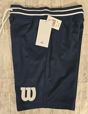 Pantalones Cortos Wilson Niños M & XL Azul Malla Atlética Cintura Elástica NUEVO Foto 1 de 4