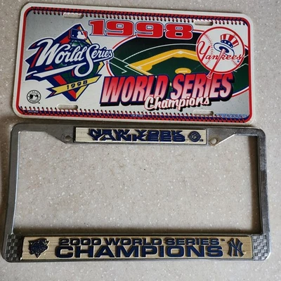 New York Yankees MLB Metal License Plate Tag 1998 MLB Champions - Image 1 of 2