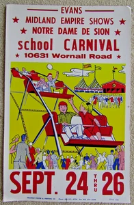 Vintage Schule Karneval Poster von Triangle Printing Co. - Bild 1 von 5